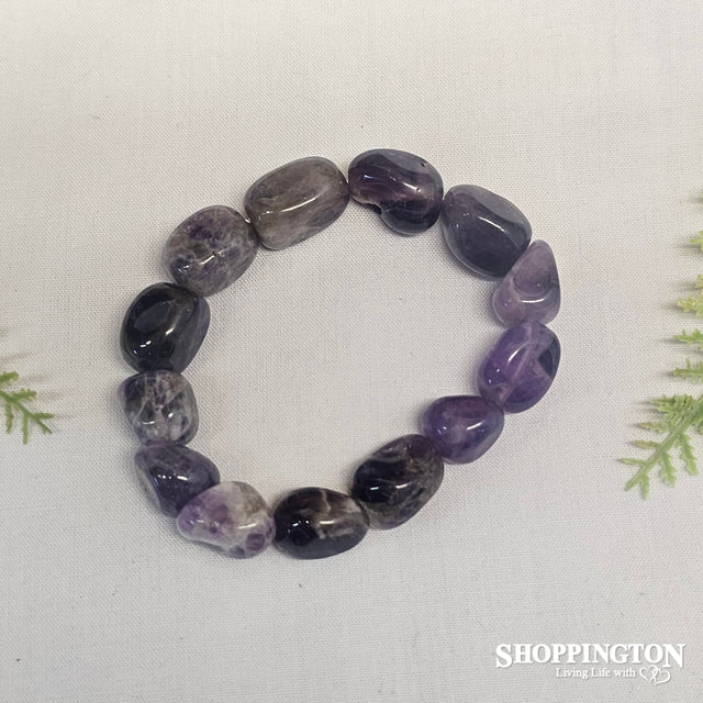 Gemstone Large Bead Bracelets - Amethyst