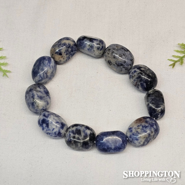 Gemstone Large Bead Bracelets - Sodalite