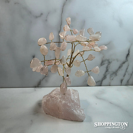 Gemstone Wire Tree 16cm Rose Quartz