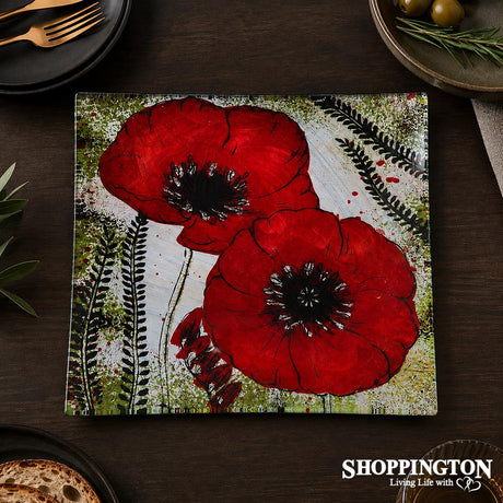 Glass Armistace Plate 19cm x 19cm