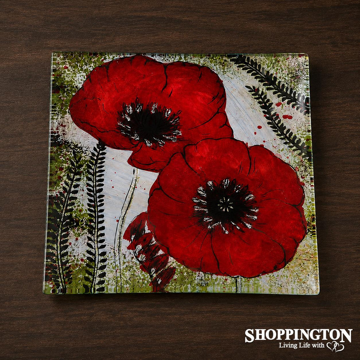 Glass Armistace Plate 27cm x 27cm