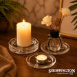 Glass Candle Plate 10.8cm