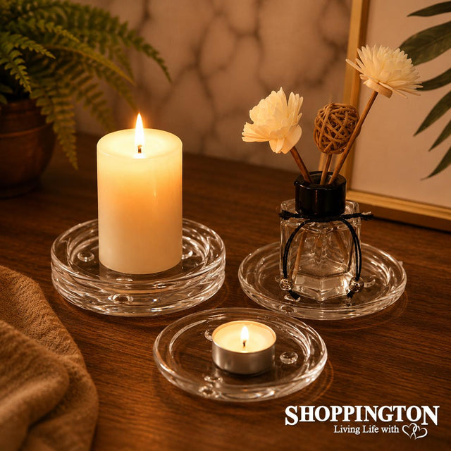 Glass Candle Plate 10.8cm