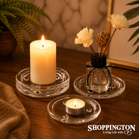 Glass Candle Plate 10.8cm