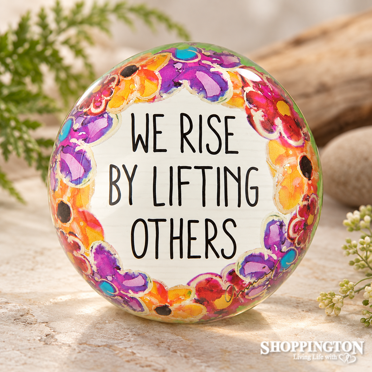 Glass Paperweight Dome - We Rise