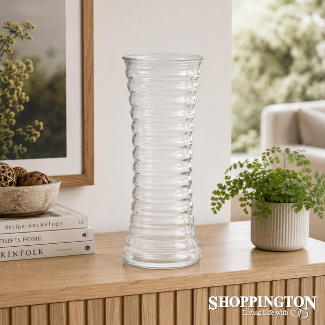 Glass Vase - Ribbed