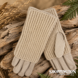 Gloves - Suede with Knit Cover - Beige