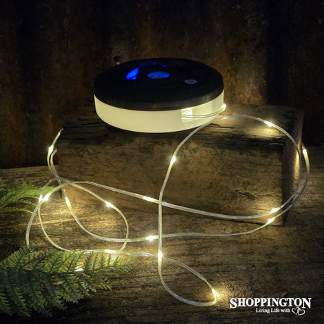 Green 11.2x4.8x11.2cm Maverick Retractable String Lights 10m