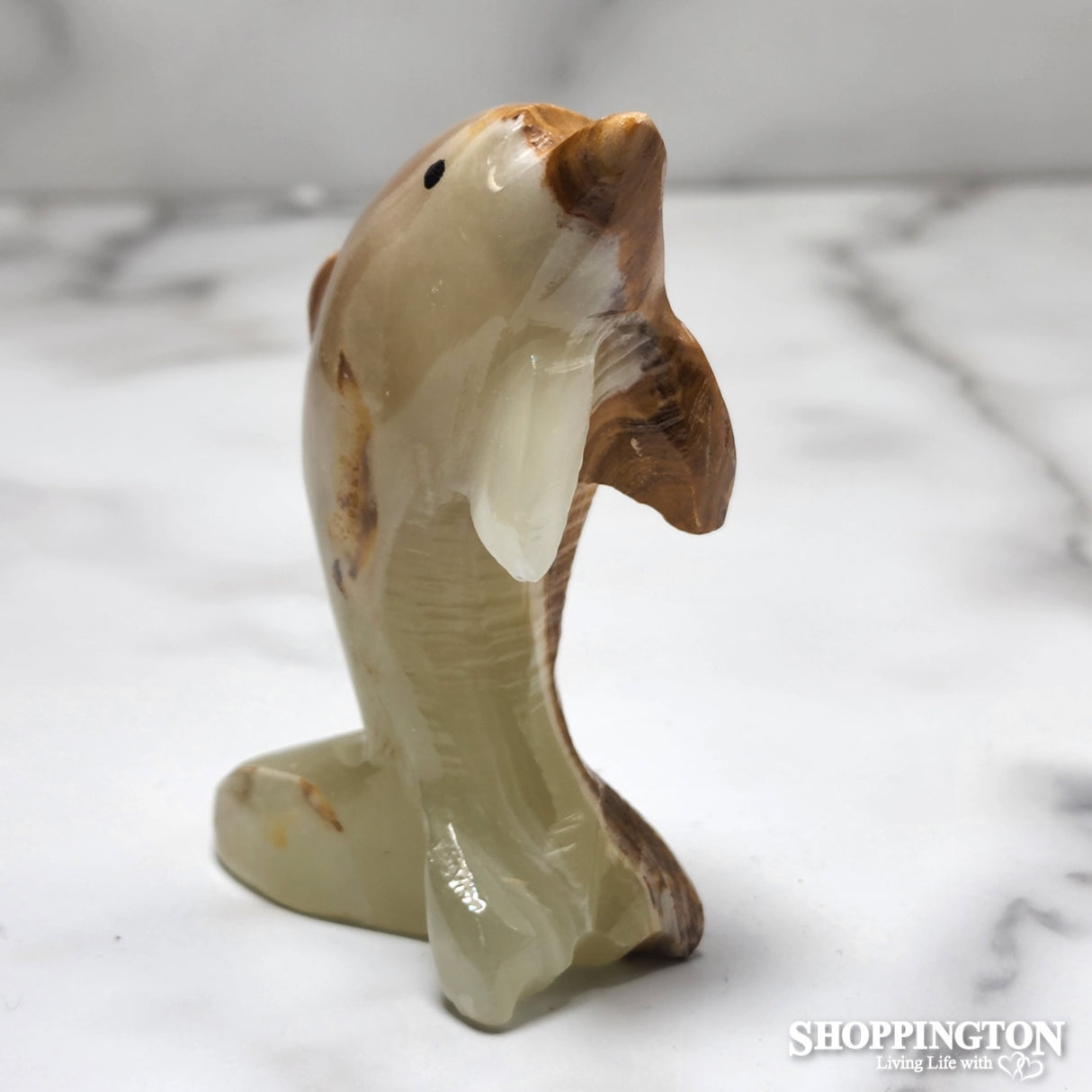 Green Banded Calcite Dolphin