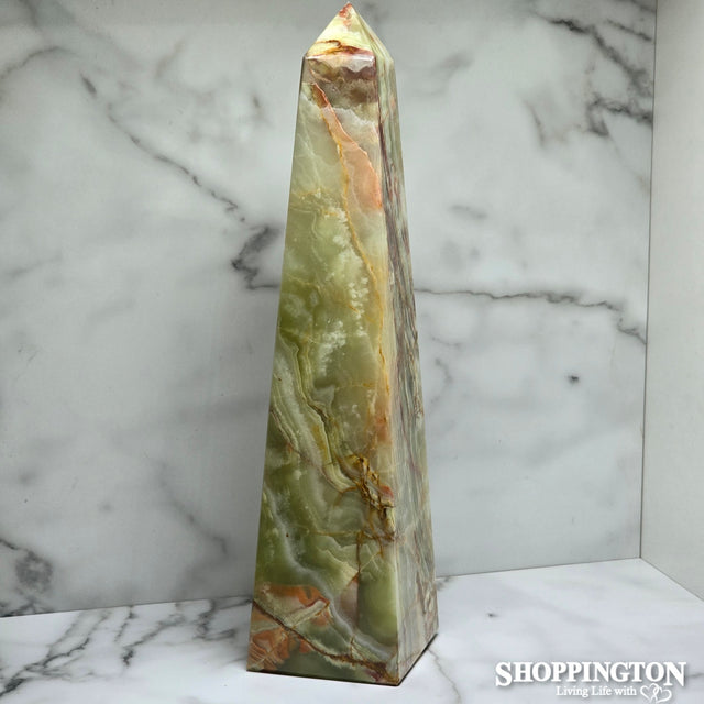 Green Banded Calcite Tower (M)