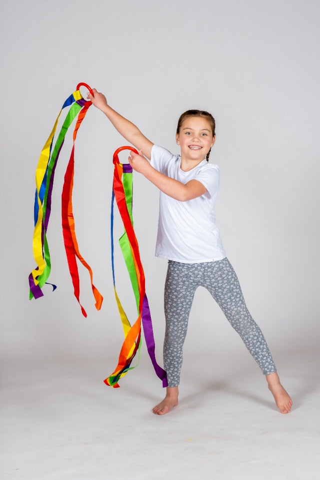 Gymnastic Wrist Ribbon Rings (set of 2)