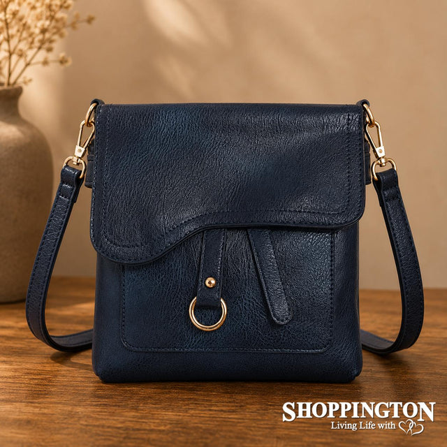 Handbag - Gold Ring Crossbody Blue