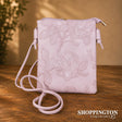 Handbag - Hibiscus Embossed Phone Bag / Lilac