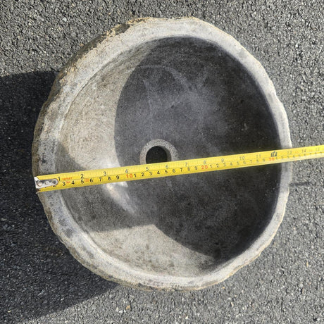 Handcarved Stone Wash Basin - 34cm x 35cm x 15cm