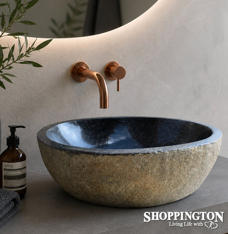 Handcarved Stone Wash Basin - 37cm x 31cm