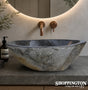 Handcarved Stone Wash Basin - 39cm