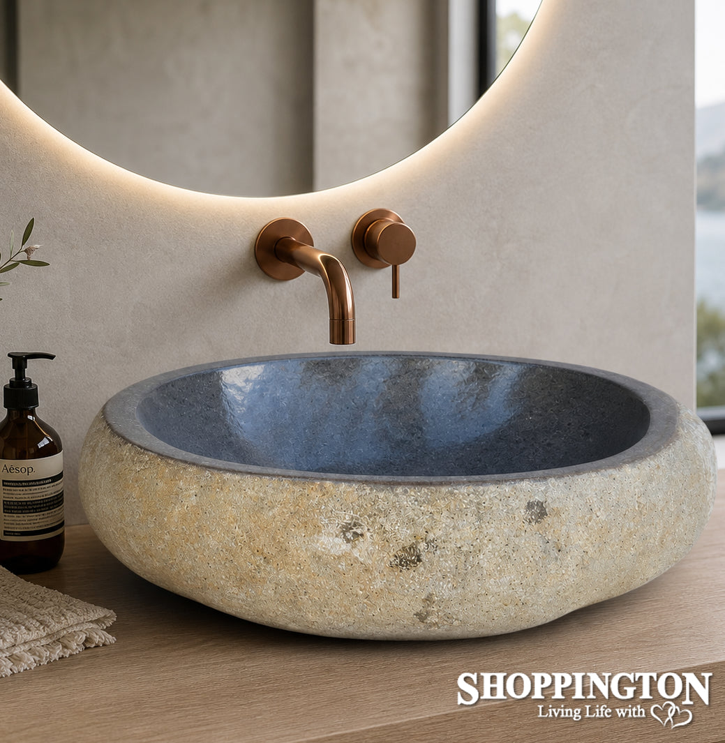 Handcarved Stone Wash Basin - 48cm x 40cm