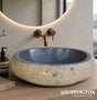 Handcarved Stone Wash Basin - 48cm x 40cm
