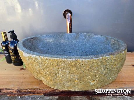 Handcarved Stone Wash Basin - 49cm x 38cm