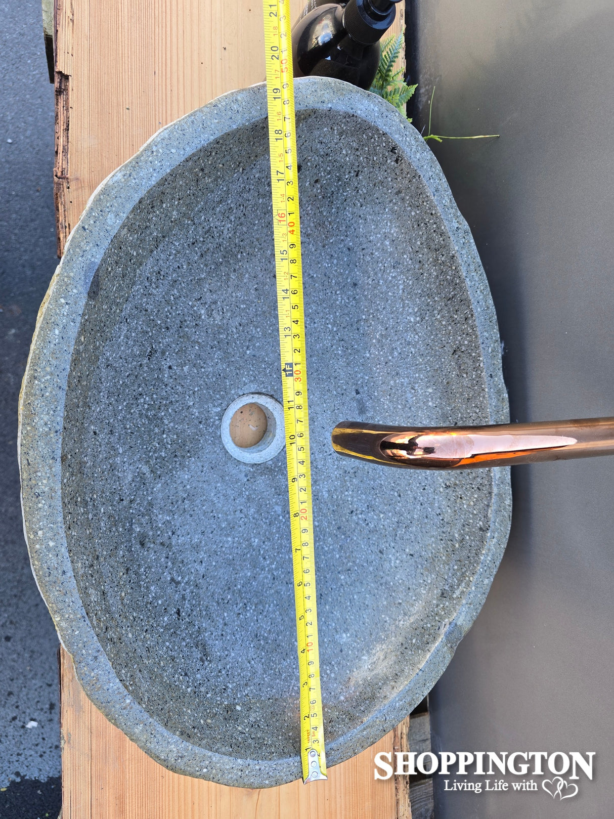 Handcarved Stone Wash Basin - 49cm x 38cm