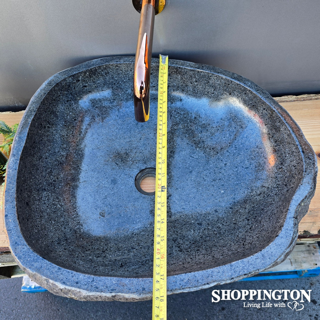 Handcarved Stone Wash Basin - 51cm x 45cm
