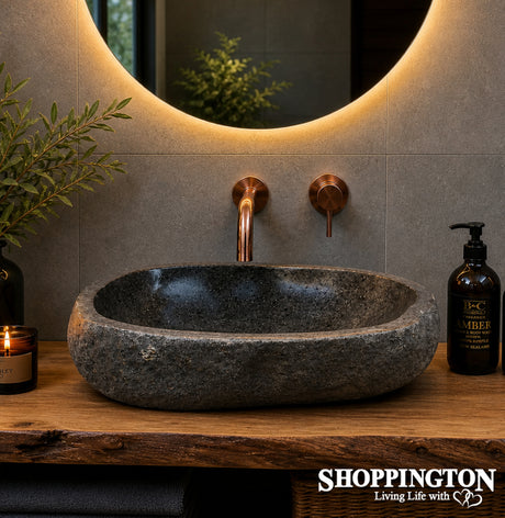 Handcarved Stone Wash Basin - 51cm x 45cm