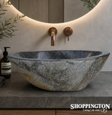 Handcarved Stone Wash Basin - 39cm