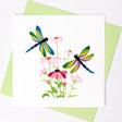 Handmade Gift Card - Quilled Dragonfly Duo