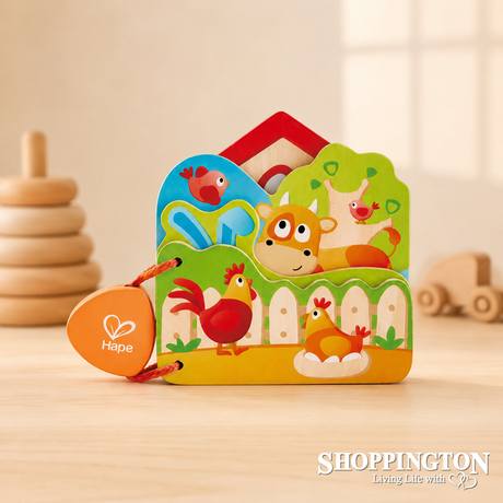 Hape Wooden Baby's Farm Animal Book