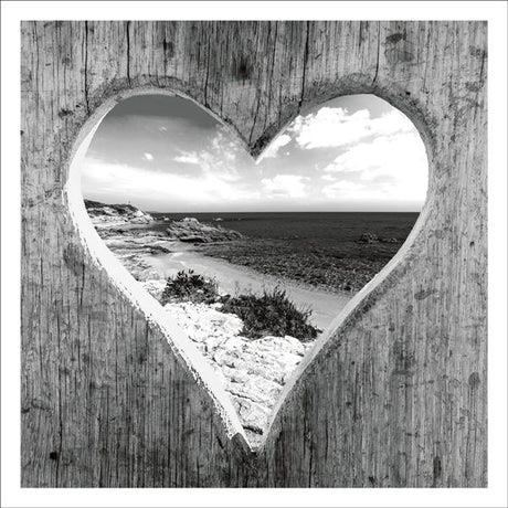 Heart hole in fence Card