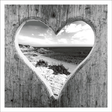 Heart hole in fence Card