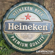 Heineken Bottle Top Pressed Metal Wall Art 35cm