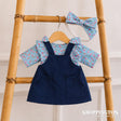 Hopscotch Dolls Clothes - Navy Pinafore