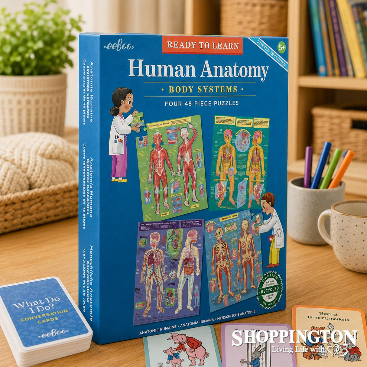 Human Anatomy 4-Puzzles - Body Systems Set