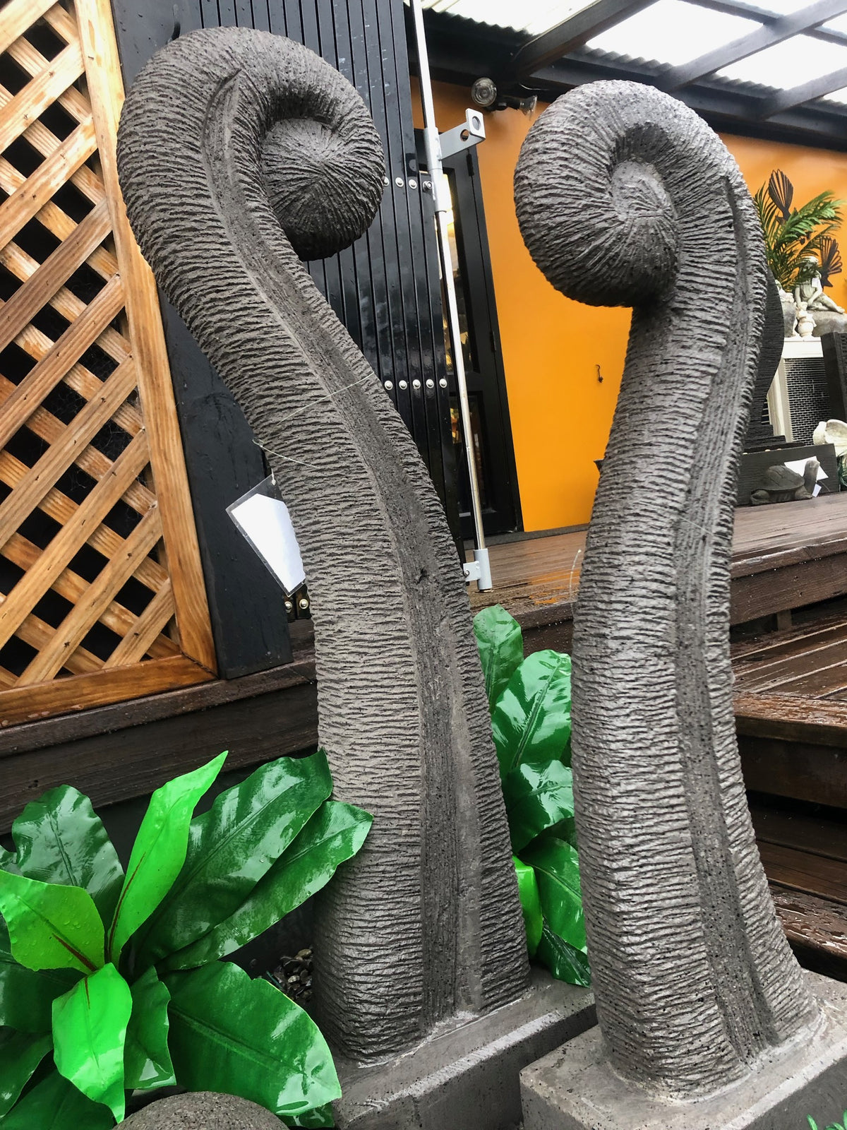 Concrete Koru Garden Sculpture