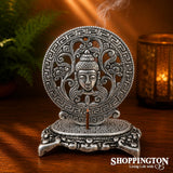 Incense Holder - Silver Metal Buddha Head