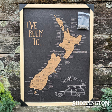 I've Been To.... NZ Cork Map A3