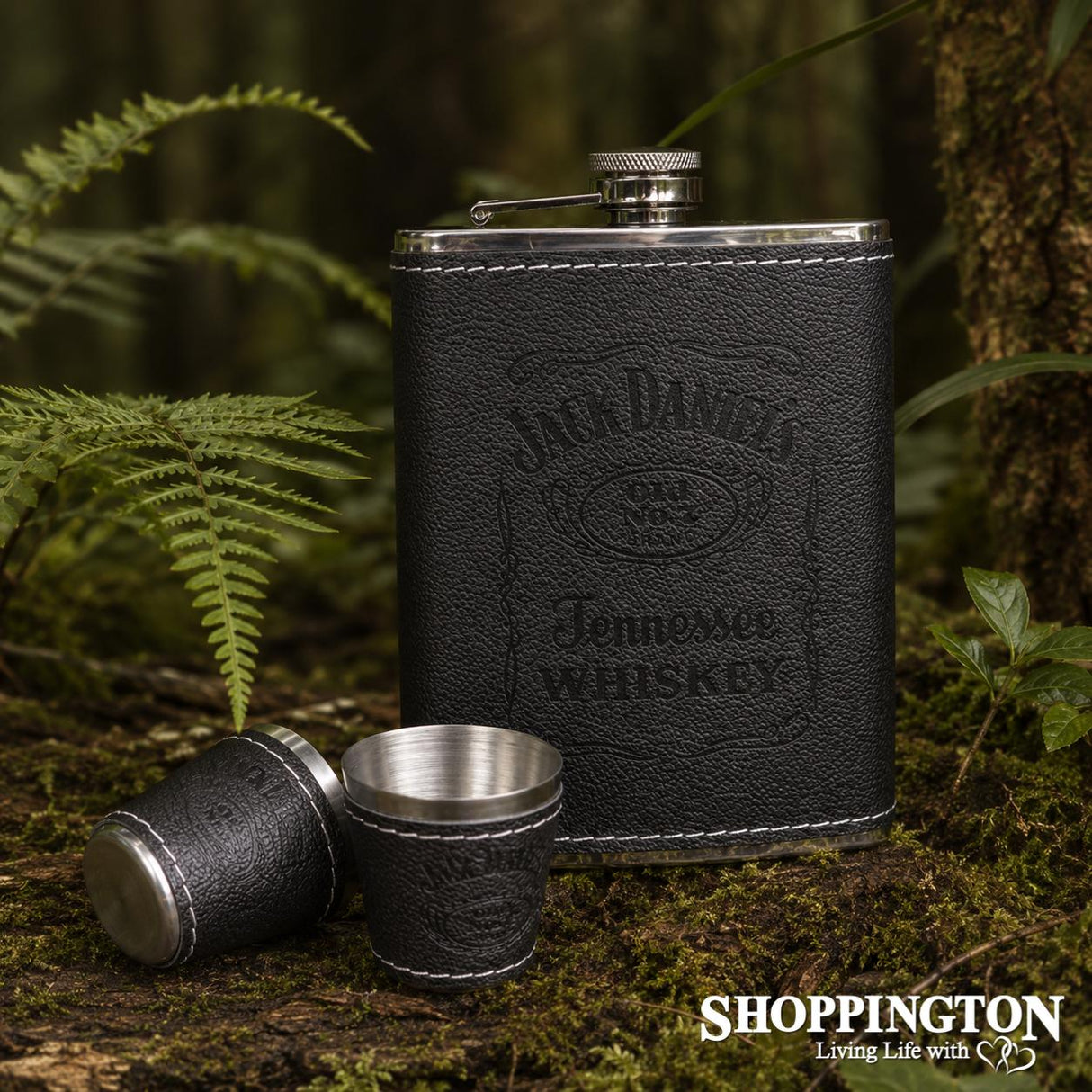 Jack Daniels 3 piece Hip Flask Set