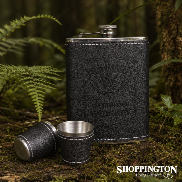 Jack Daniels 3 piece Hip Flask Set