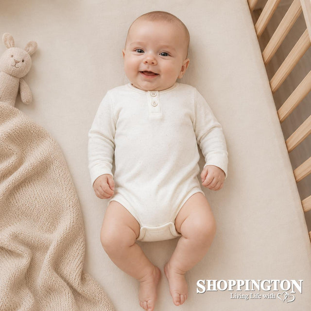 Jamie Kay Organic Cotton Fine Rib Long Sleeve Bodysuit - Lily Fleck