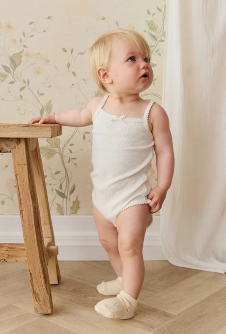 Jamie Kay - Organic Cotton Modal Singlet Bodysuit - Parchment