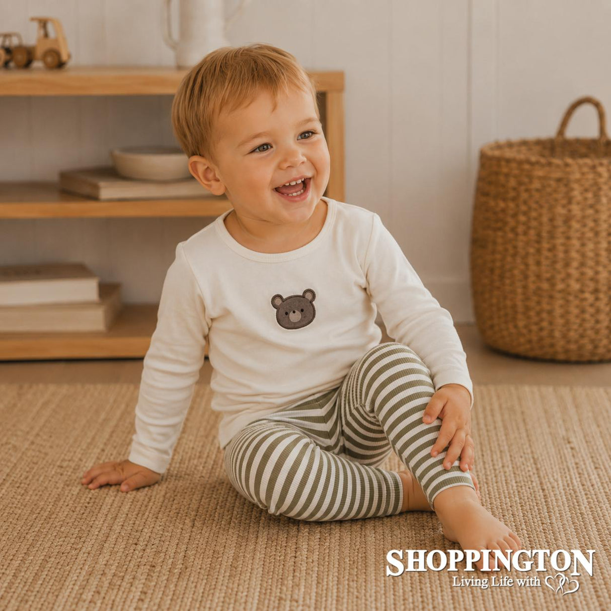 Jamie Kay Pima Cotton Arnold Long Sleeve Top - Cloud Bear