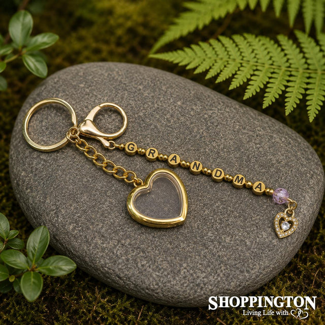 Keyring - Designer Diamond Grandma Photo Locket