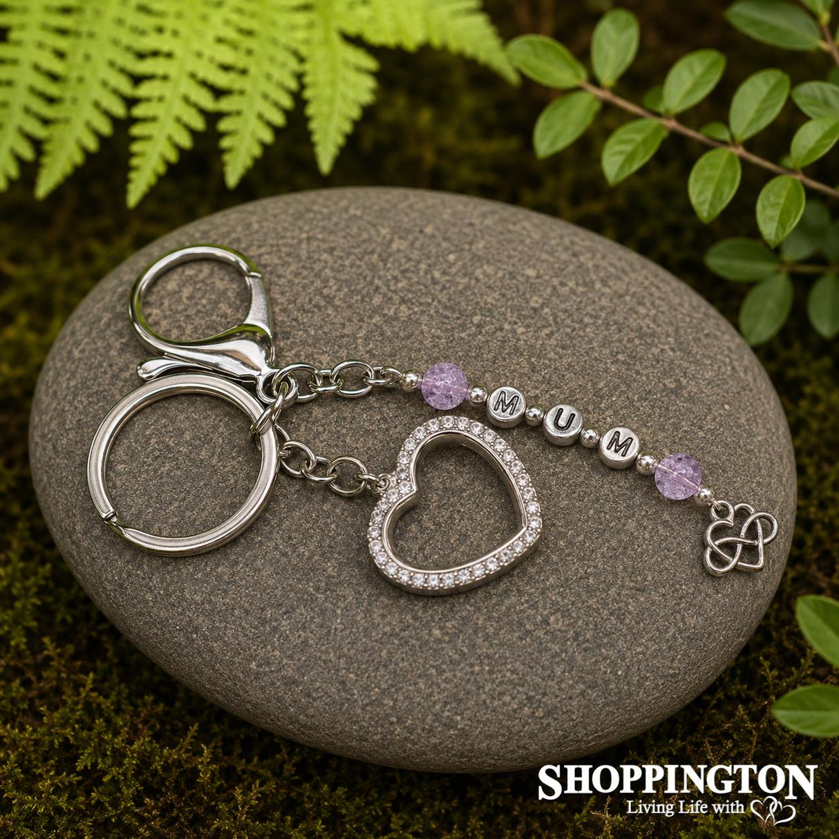 Keyring - Designer Diamond Mum Photo Locket