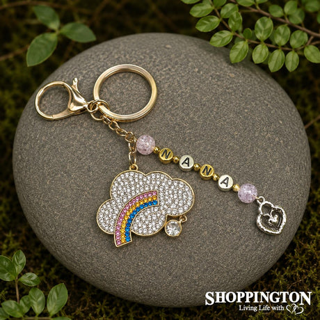 Keyring - Designer Diamond Rainbow/Nana