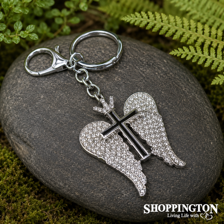Keyring -Diamante Angel Wings