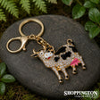 Keyring -Diamante Gold Cow