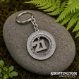 Keyring - Giant Diamante 21 Happy Birthday