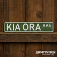Kia Ora Ave Metal Street Sign