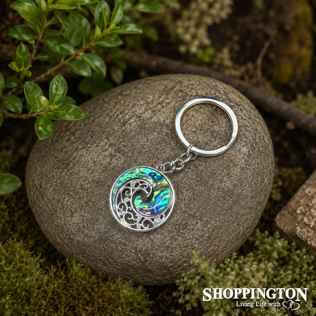 Kiwiana Keyring - Paua Koru